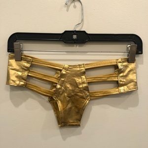 Gold Rave Bikini Bottoms